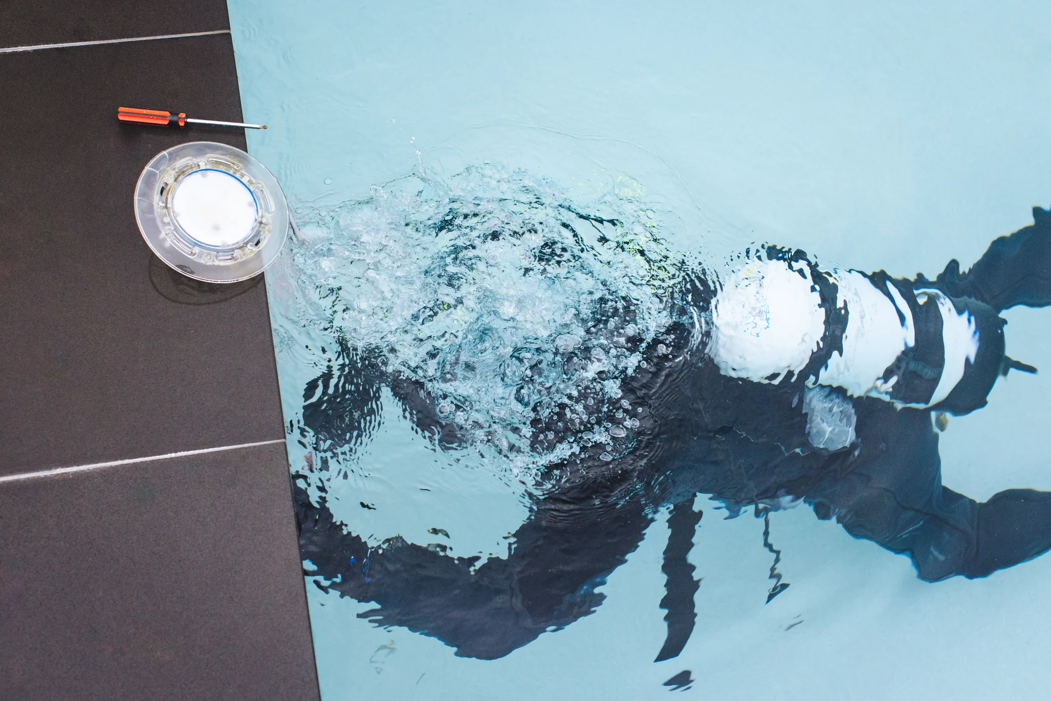 Pool Leak Repair on site