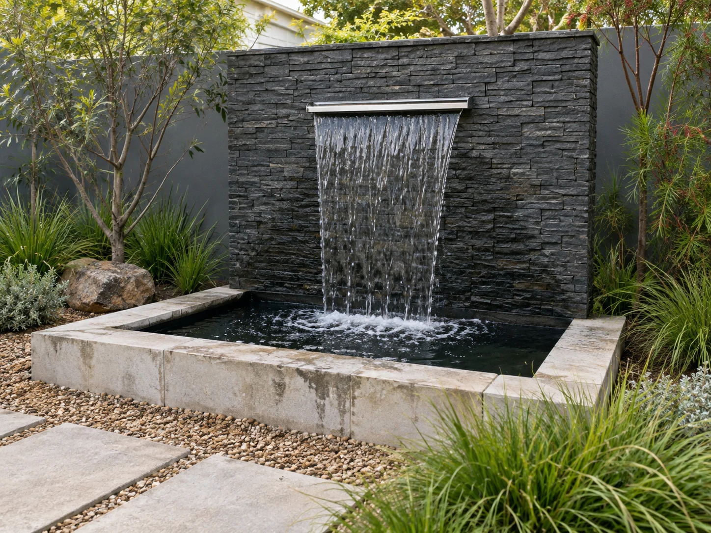 Fountain & Water Feature Leak Detection on site