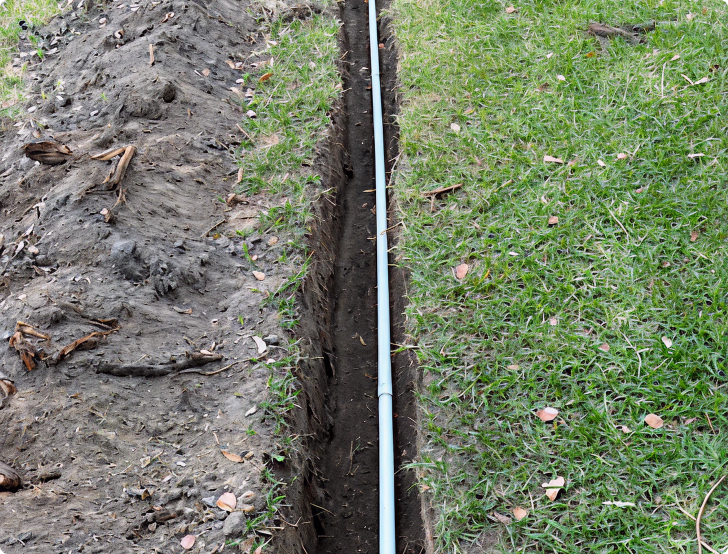 Main Line Water Leak Detection on site