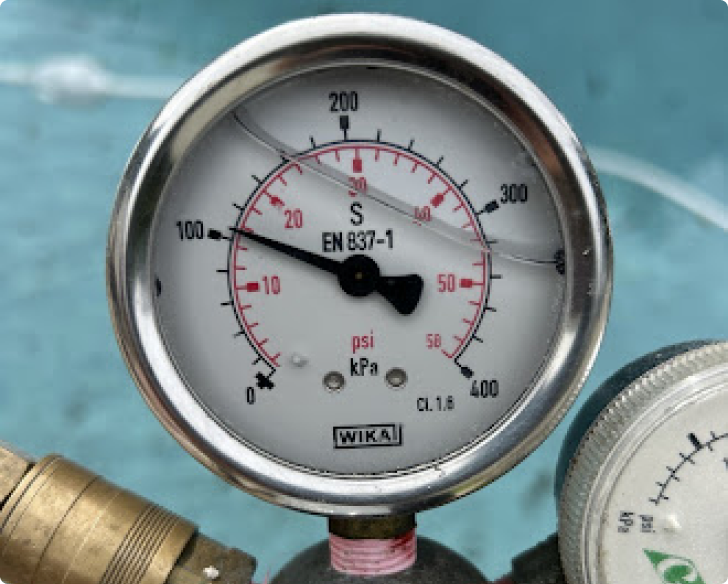 Pressure Testing Services on site